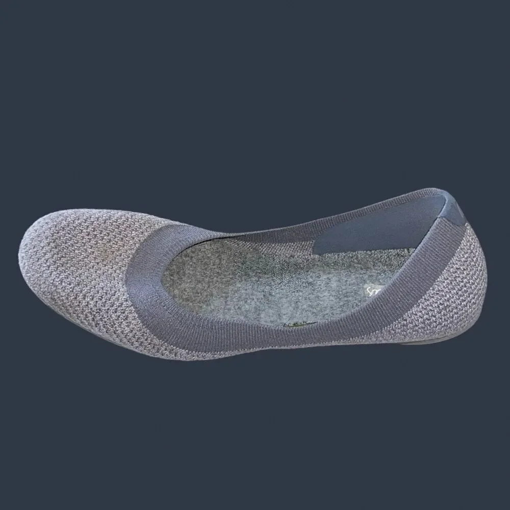 Women's allbirds Mist Dark Grey Sole Tree Breezer Ballet Flats Size 8.5